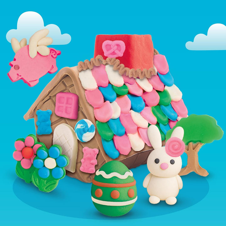 Play-Doh Builder Mini Lebkuchenhaus, Bauset zum Kneten &amp; Spielen, Set für alle Jahreszeiten mit 8 Do