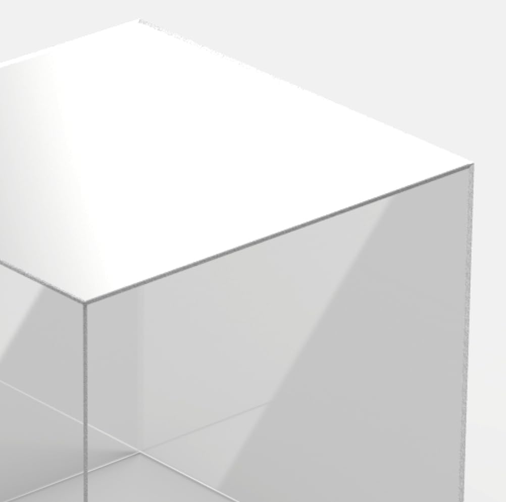Hansen Acryl-Schaukasten, quadratisch, 400x400x400 mm, Transparent