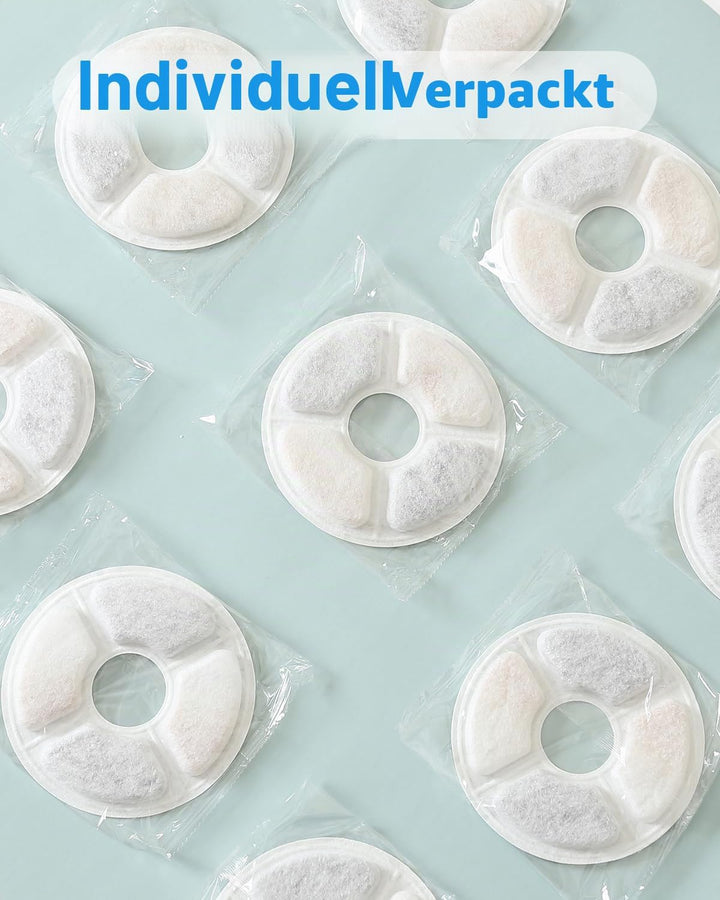 PewinGo Katzenbrunnen Filter, Trinkbrunnen Filter [12 Stück] Ersatzfilter für 2,0-2,5 L Katzenbrunne