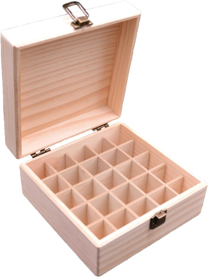 RoseFlower Holz Ätherisches Öl Organisator Behälter Duftöle Display Ständer, 25 Löcher Aufbewahrungs