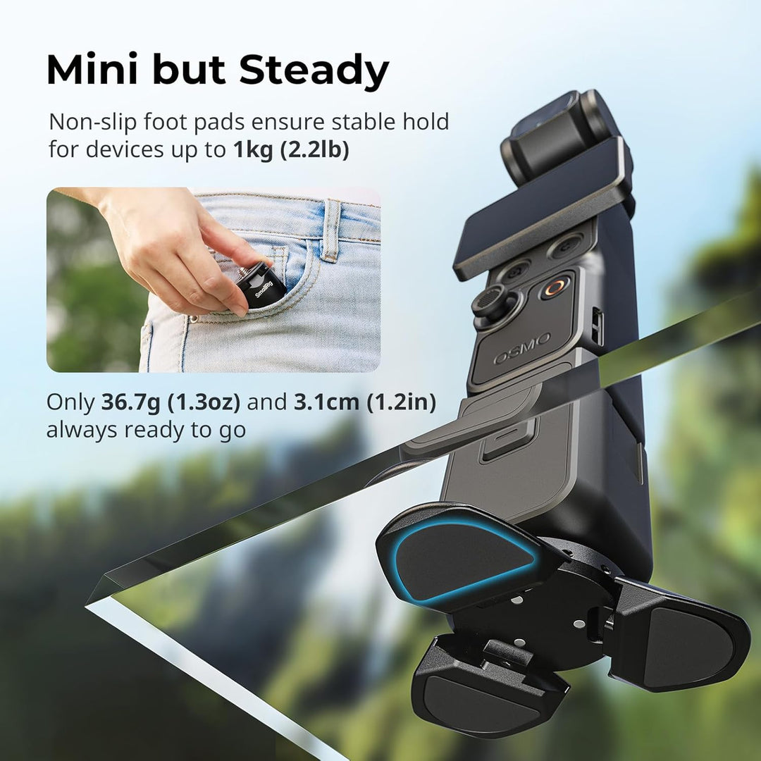 SMALLRIG Mini-Schnellwechsel-Kamerastativ für DJI Osmo Pocket 4/3, Action 6/5 Pro, für GoPro & für I