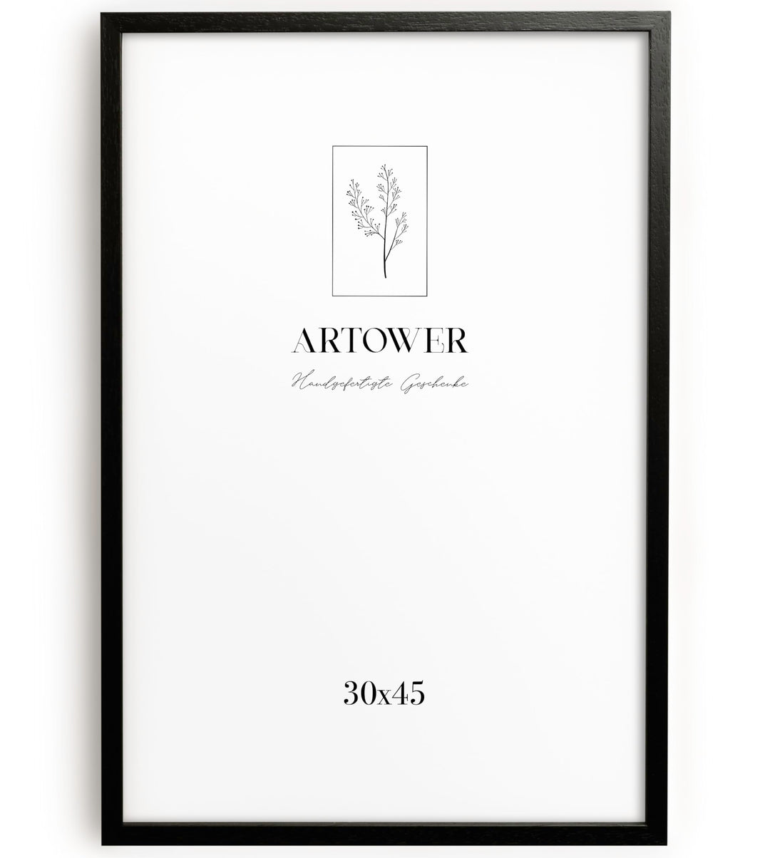 Artower® Bilderrahmen für 30 x 45 cm Schwarz Holz Dünner Rahmen | Posterrahmen Gross Vintage Collage