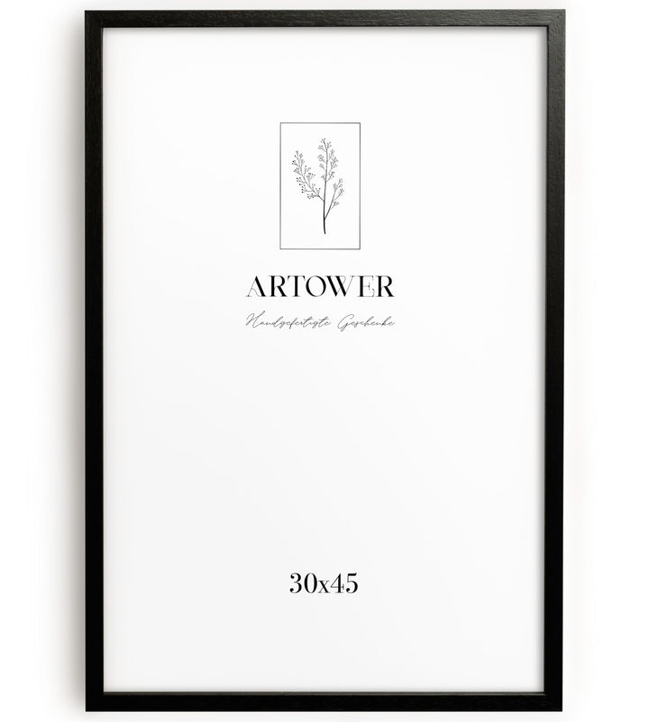 Artower® Bilderrahmen für 30 x 45 cm Schwarz Holz Dünner Rahmen | Posterrahmen Gross Vintage Collage