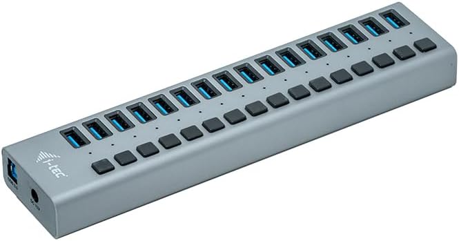i-tec USB 3.0 Charging HUB 16-Port mit Externem Netzadapter 90W - 16x USB Ladeport Single, Single