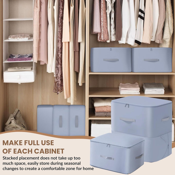 2 Stück Ultra Platzsparender Selbstkomprimierender Organizer, Aufbewahrungstasche für Bettdecken, Gr