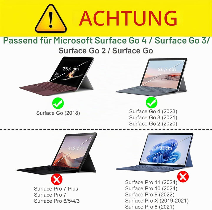 Fintie Hülle für Microsoft Surface Go 4 (2023) / Go 3 (2021) / Go 2 (2020) / Go (2018), Stossfeste R