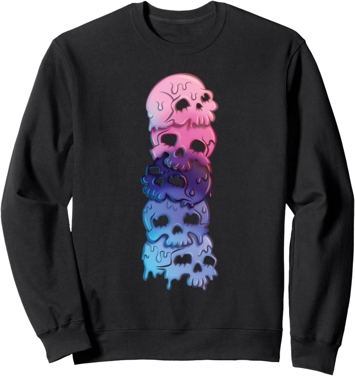 Omnisexual Pride-Flagge Gothik-Schädel Sweatshirt