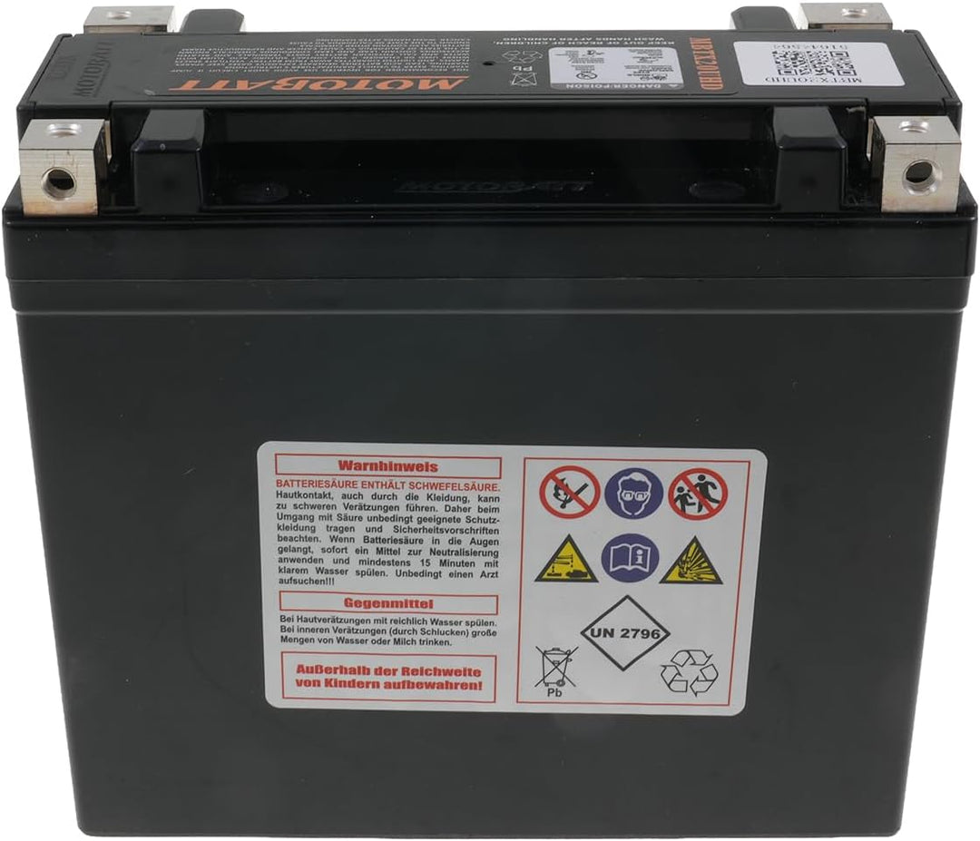 MOTOBATT Batterie 12 V 21 Ah (MBTX20UHD) [wartungsfrei &amp; versiegelt] kompatibel für Harley Davidson