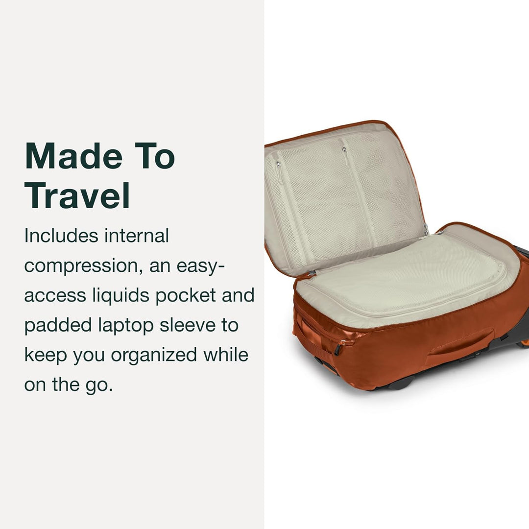 Osprey Unisex – Erwachsene Rolling Transporter Carry-On Duffel Bag Einheitsgrösse Schwarz, Einheitsg