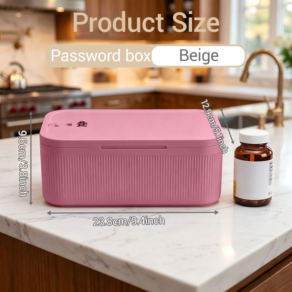 Mini Tresor Klein Abschliessbare Box 3-stellig Zahlenschloss Box, Kleine abschliessbare Box mit Komb