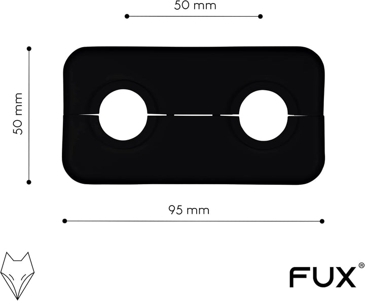 FUX 3 STÜCK Doppel Heizungsrohr Rosette, 12mm - 21,3mm, 2-teilig, Heizung, Rohrabdeckung, Abdeckrose