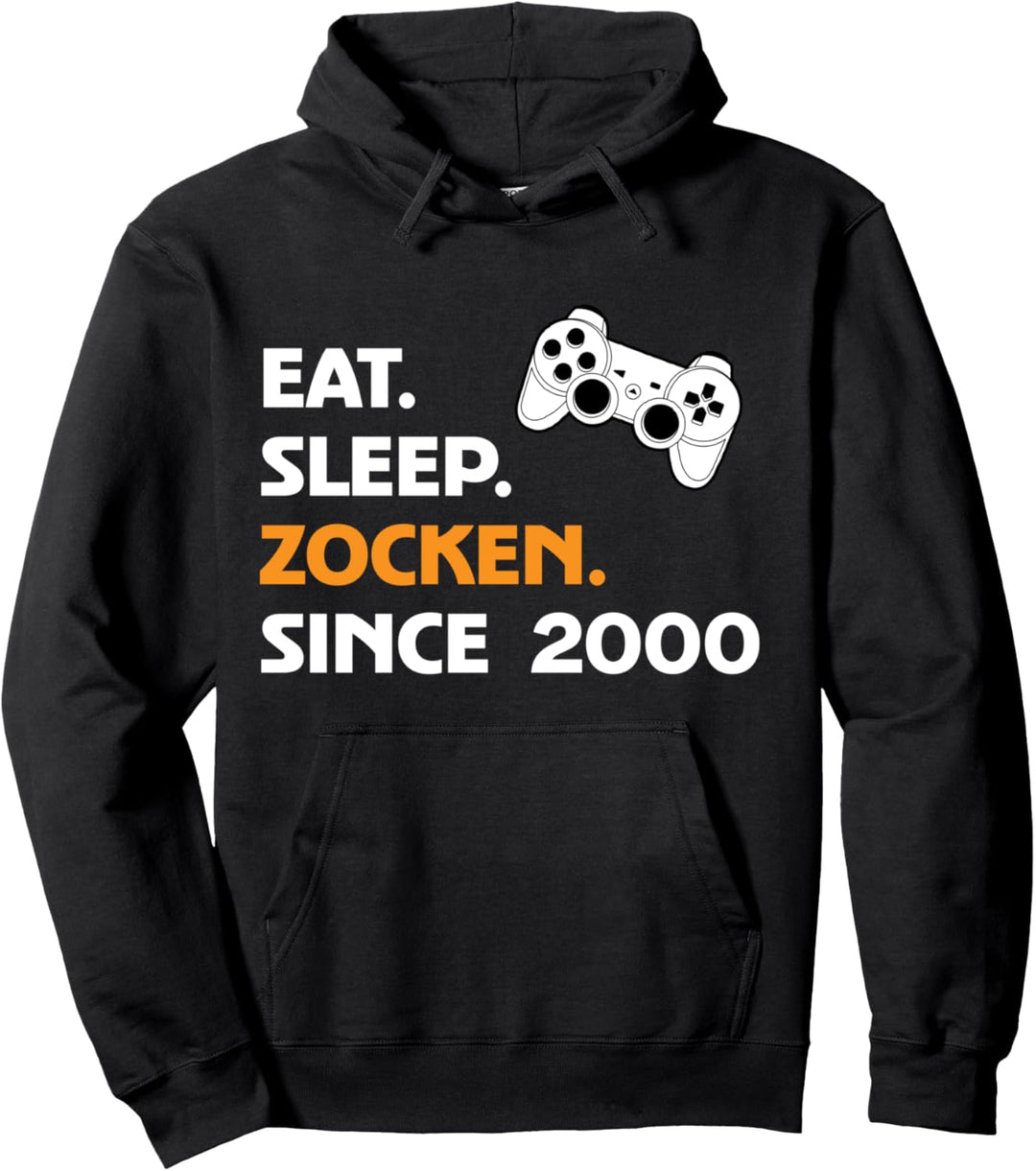 21 Jahre Gamer Geburtstag: Eat Sleep Zocken Since 2000 Pullover Hoodie