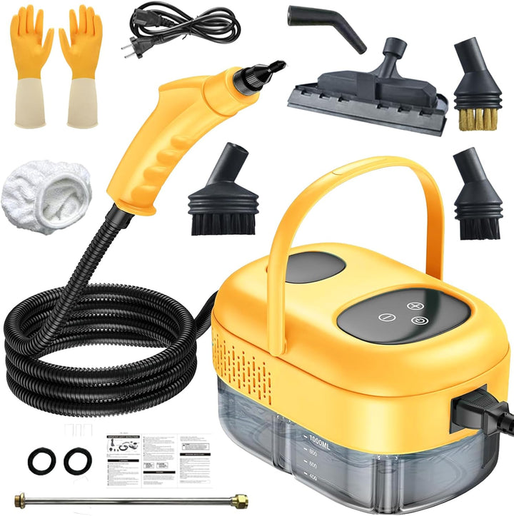 Dampfreiniger handgerät,2500W Hochdruckdampf Steam Cleaner, Steam Cleaner mit 3 Bürstenköpfen für Zu