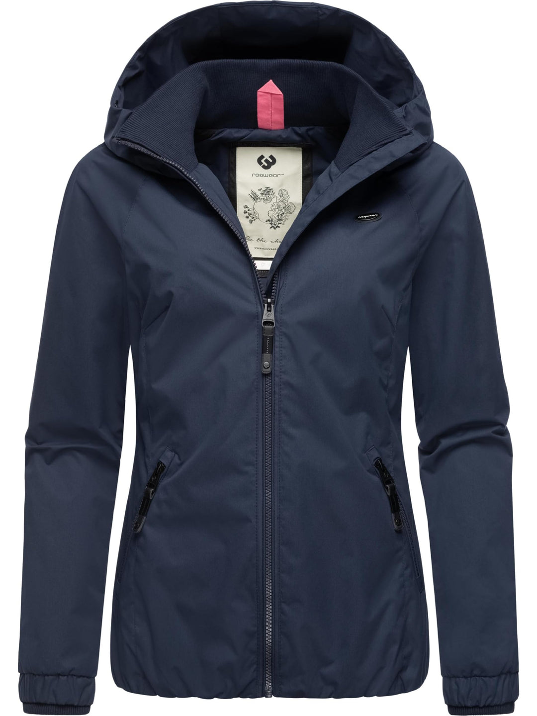 Ragwear Damen wasserdichte Übergangsjacke leichte Jacke kurz mit Kapuze Dizzie Intl XS-6XL, Navy024