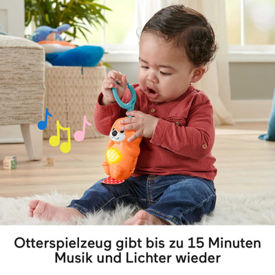 Fisher-Price HBP41 - Tierfreunde Kontrast-Spieldecke für Babys zum Spielen in der Bauchlage und für