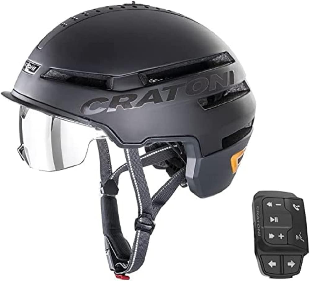 Cratoni Unisex – Erwachsene Smartride Helme, Schwarz Matt, L