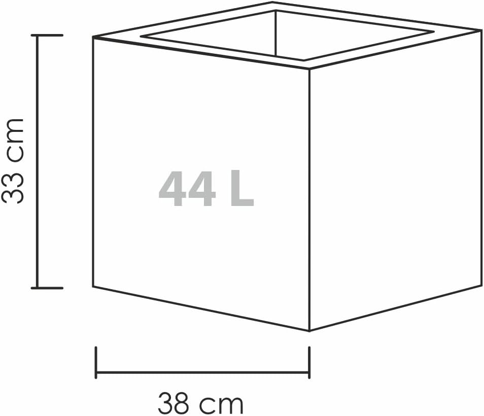 Scheurich C-Cube Pflanzgefäss Stony Black 40 cm, Höhe 33