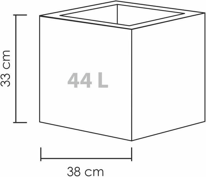 Scheurich C-Cube Pflanzgefäss Stony Black 40 cm, Höhe 33