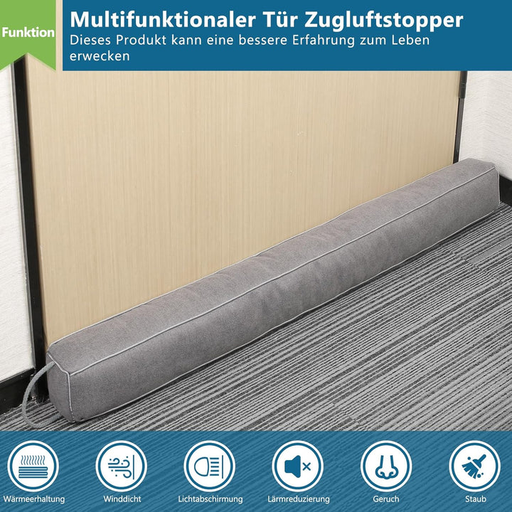 HooTown Zugluftstopper für türen, 107cm Schwerer Zugluftstopper tür Zugluftstopper Windstopper Türlu