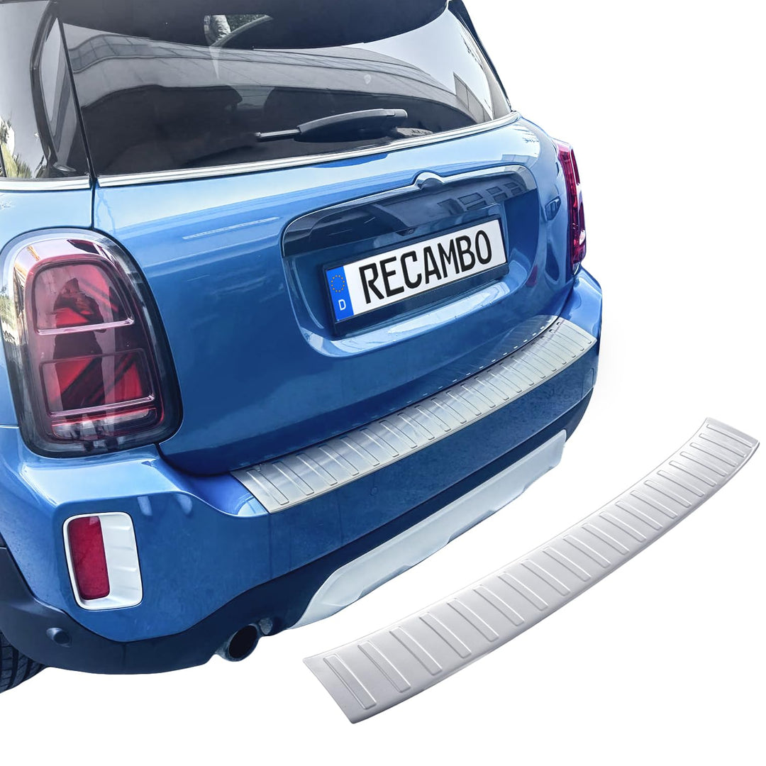 RECAMBO Ladekantenschutz Edelstahl kompatibel für Mini Countryman F60 LCI | BJ 06.2020-2023 - matt g