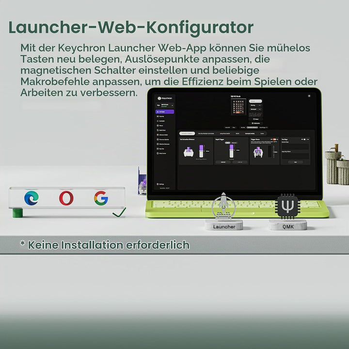 Keychron Q0 HE Kabelloser Magnetisches Numpad, 2,4 GHz/Bluetooth 5.1, Schnelltrigger, RGB, programmi