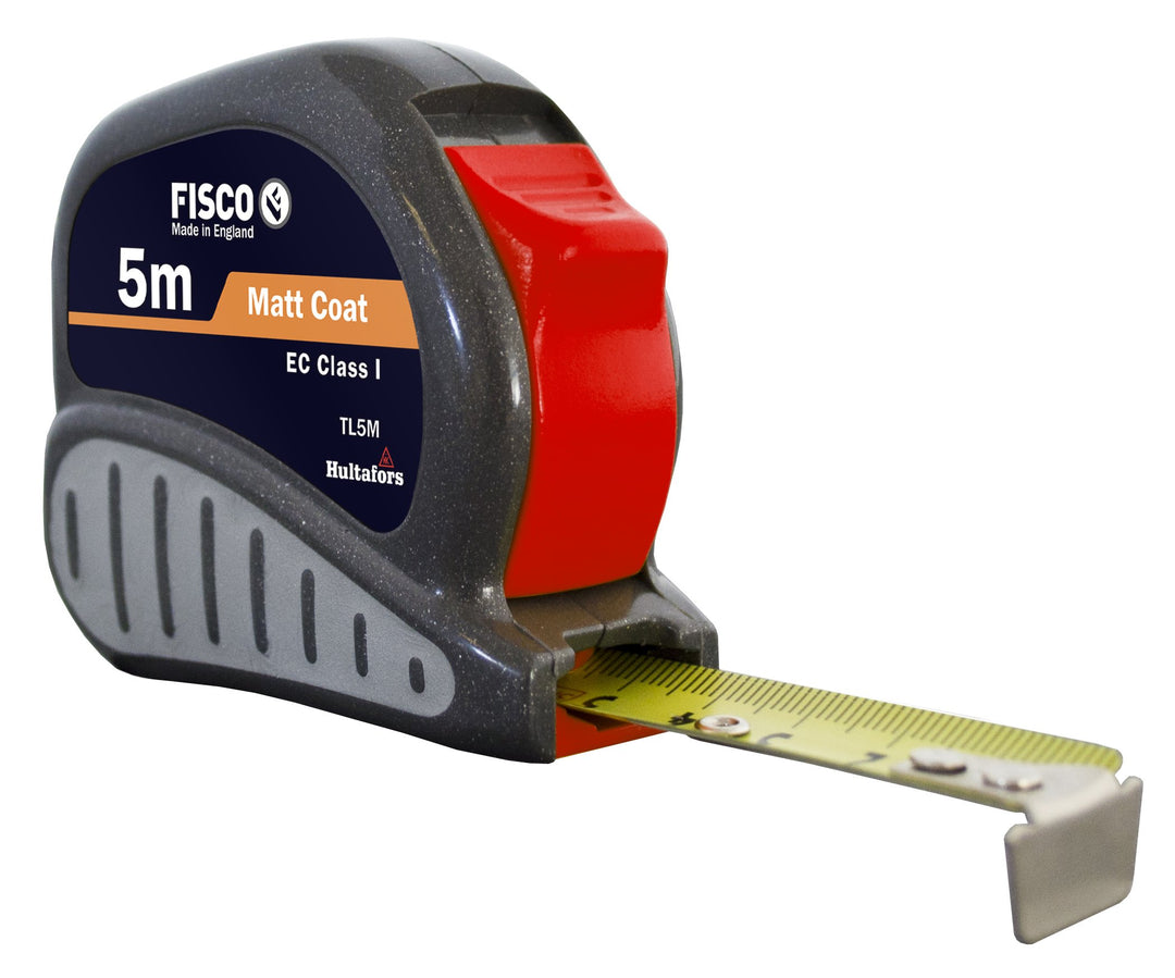 FISCO TV5M - Flexometro Clase I con caja ABS y empuñadura de goma de 5m x 25mm