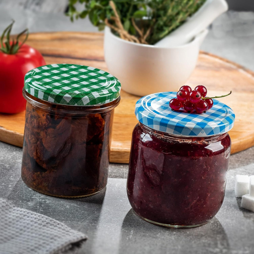 KADAX 10er Set Marmeladengläser 350ml TO82, Einmachgläser Vorratsgläser Mason Jar mit Schraubdeckel,