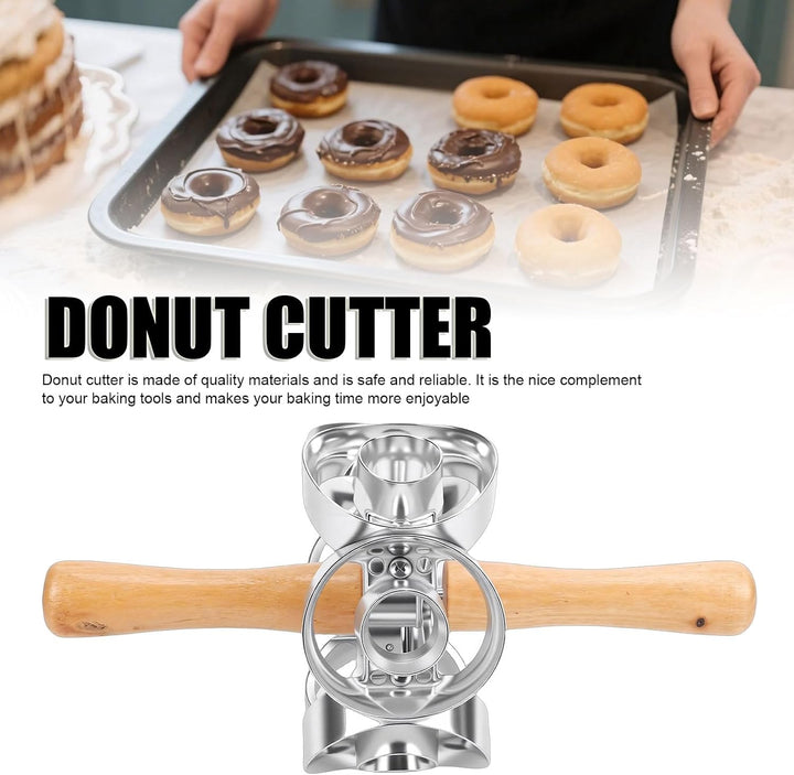 Pssopp Donut-Schneider, Donut-Schneider-Roller, Backform, Teig-Backwalze, Drehbarer -, Maker für Küc