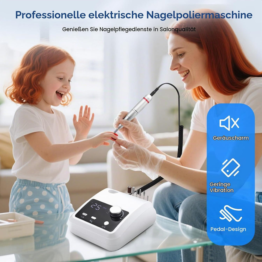 Nagelfräser, 45,000RPM Professionelle Elektrisch Nagelfräser, Ultraleise Elektrische Nagelfeile, Frä