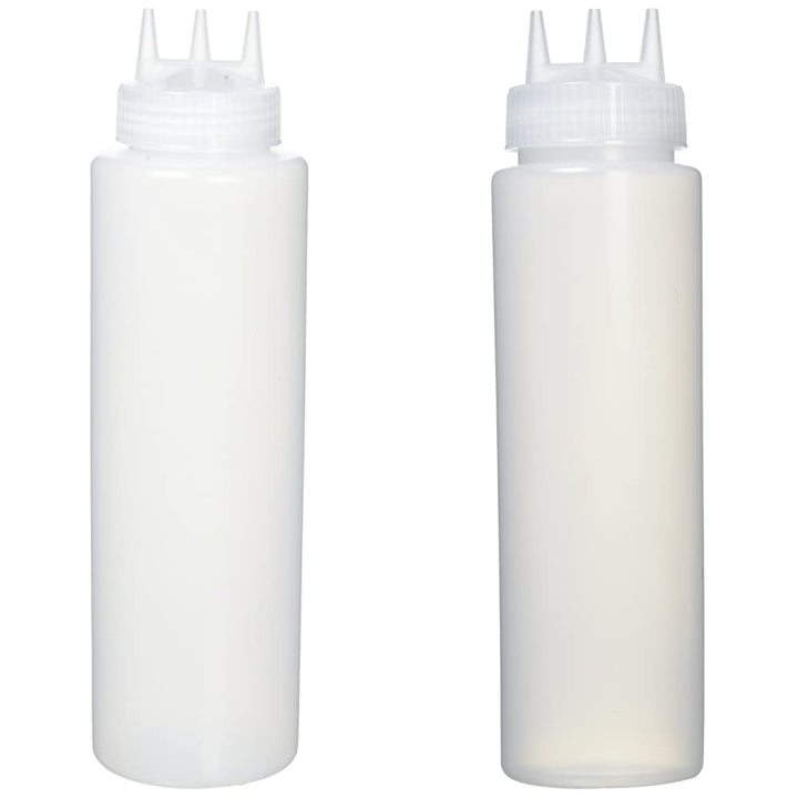 Vogue transparente Quetschflasche mit 3 Spritzdüsen 1L & transparente Quetschflasche mit 3 Spritzdüs