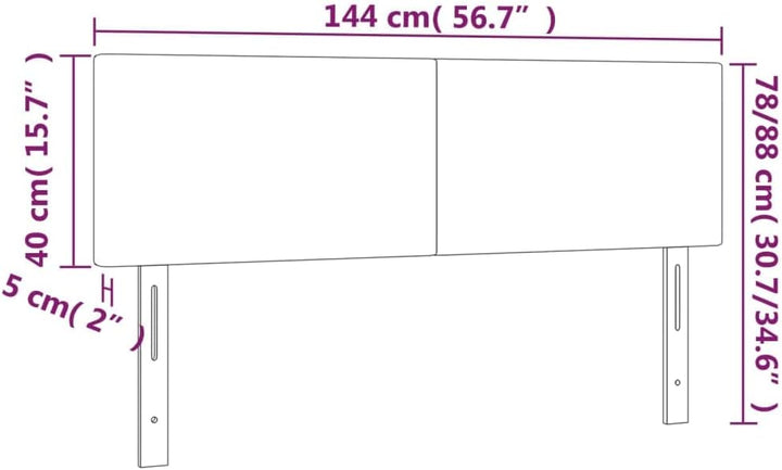 vidaXL Kopfteil 2 STK., Bettkopfteil mit Holzbeinen, Höhenverstellbar Polsterkopfteil für Bett, Bett