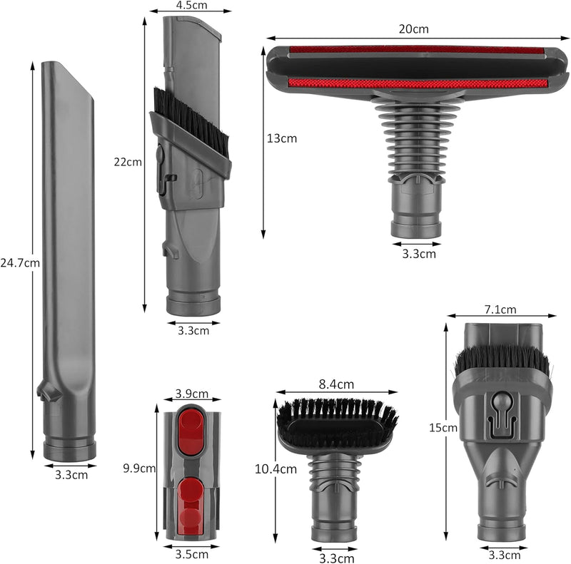 Zubehör-Kit Ersatz für Dyson V8 V7 Staubsauger - Ersatzteile Bürste Düse Bodendüse für Dyson V6 DC19