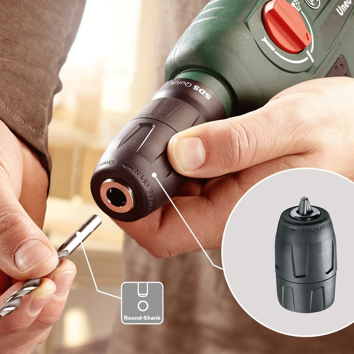 Bosch Akku Bohrhammer Uneo (1 Akku, 12 Volt System, Max. Bohr-Ø in Beton 10 mm, im Koffer) Set | 1 A