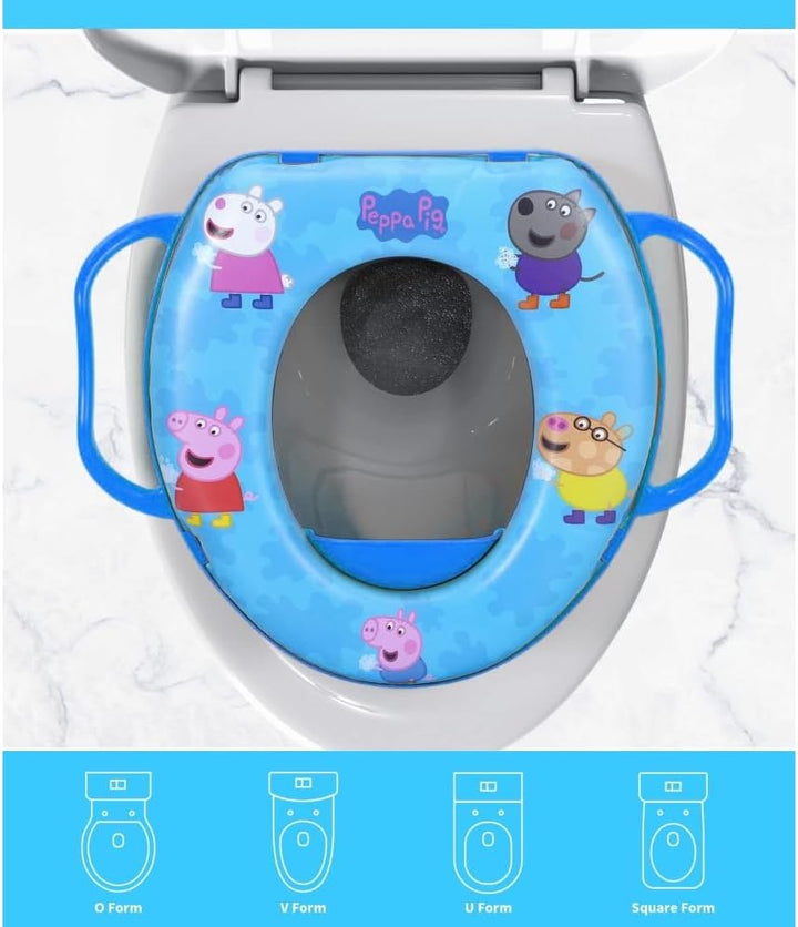 Peppa Wutz Toilettensitz für Kinder, Universal-WC-Adapter mit Griffen, Peppa Wutz