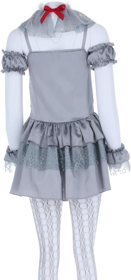 Smiffys 81001 Chapter Two, Pennywise Damenkostüm, Damen, Grau & Rot X-Small (UK 4-6), X-Small (UK 4-