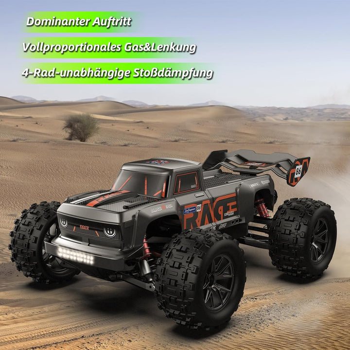 dexinco Ferngesteuertes Auto, 1:16 RC Auto, 4WD 40km/h Hobby Offroad Monster RC Truck, All Terrain W