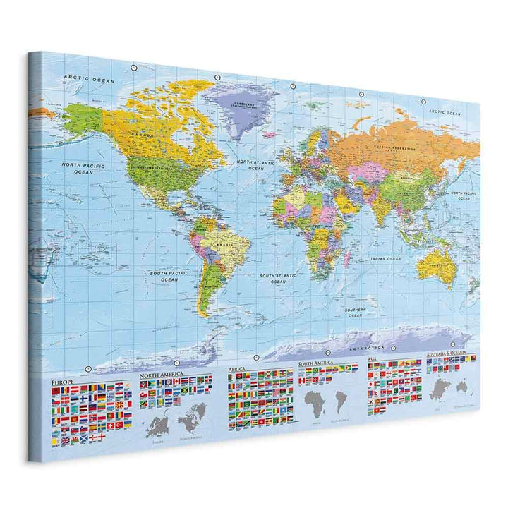 B&amp;D XXL - Akustikbild englische Weltkarte Bilder Akustikschaum Hochleistungsschallabsorber Schallsch