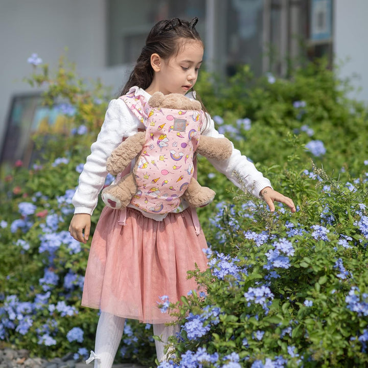 GAGAKU Puppentrage für Kinder Puppen Bauchtrage Puppen Tragesitz Puppenzubehör mit Verstellbaren Trä