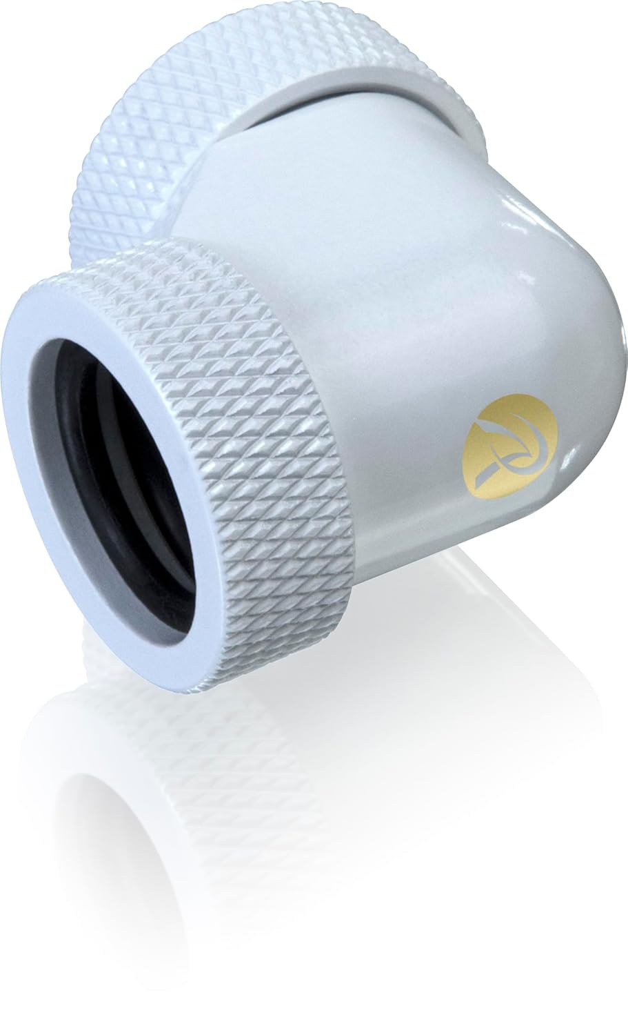 Raijintek PELIAS Weiss - D160906 G1/4" 16mm OD 90° Messing Hartrohr-Anschlüsse für PC-Wasserkühlung,