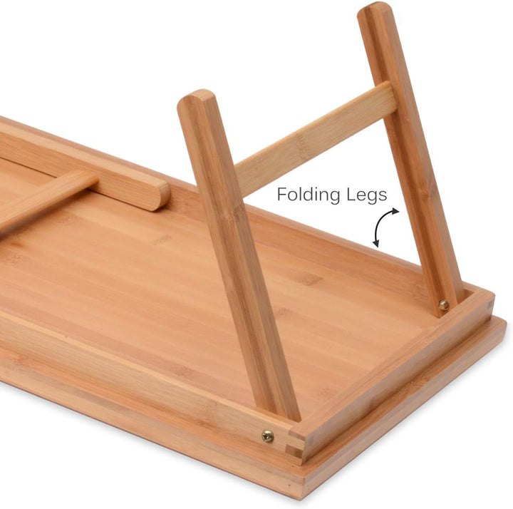 Betttablett Serviertablett Tabletttisch mit klappbaren Beinen - Sofatisch Frühstückstablett fürs Bet