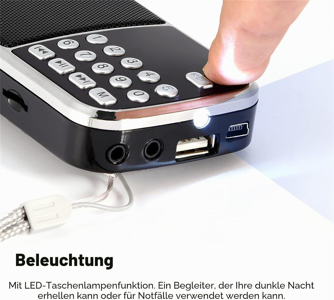 Tragbares Digitales Audio, Lautsprecher LED-Taschenlampe Unterstützung CD-Player Diskman Music Playe