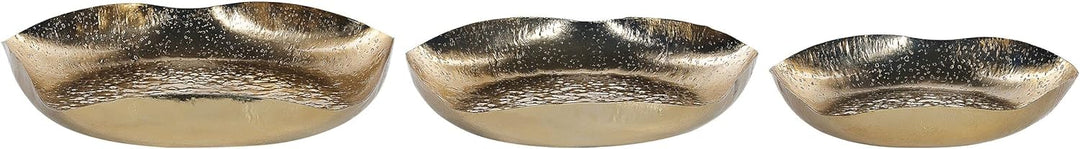 Dekoschale 3er Set Eisen gold rund Wohnaccessoires Modern Glamourös Ujung
