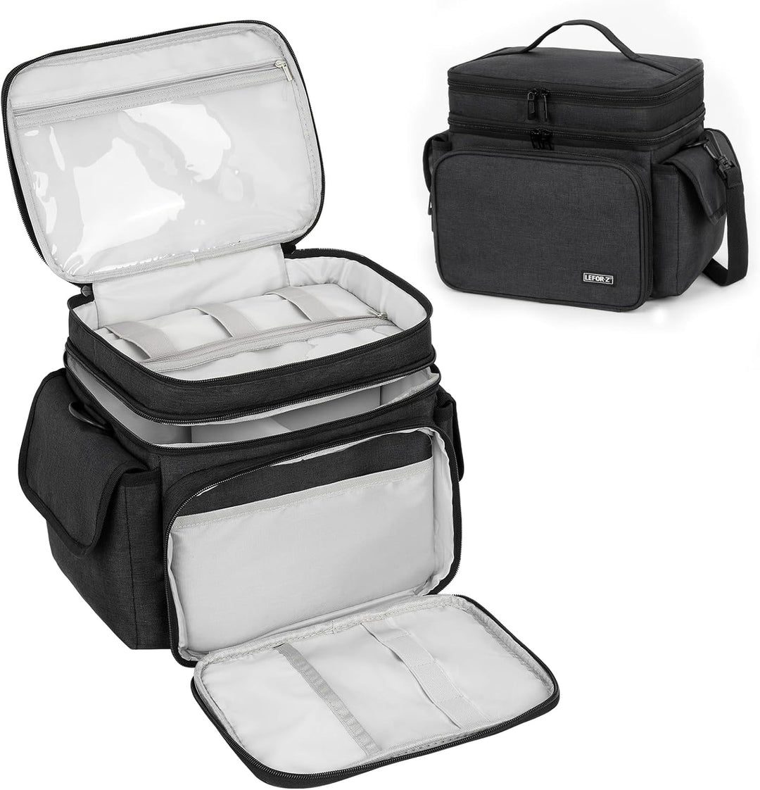 LEFOR·Z Nähzubehör Tasche,Nähset Aufbewahrungstasche Organizer,Doppelschicht Nähzeug Tragetasche für