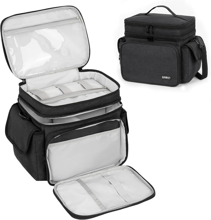 LEFOR·Z Nähzubehör Tasche,Nähset Aufbewahrungstasche Organizer,Doppelschicht Nähzeug Tragetasche für