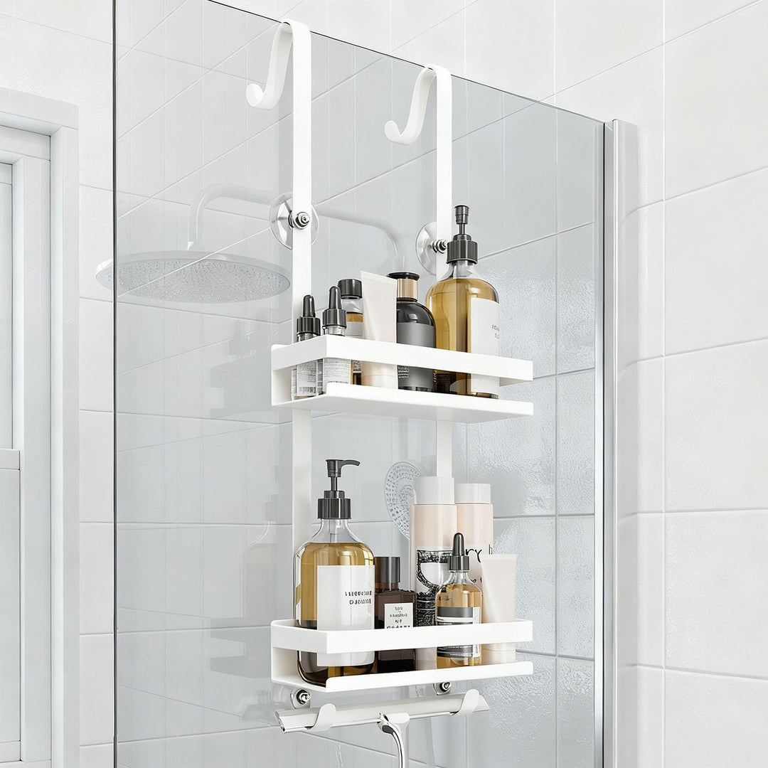 Laimew Duschablage ohne Bohren Badezimmer Organizer, Badregal Duschregal ohne Bohren, Duschablage zu