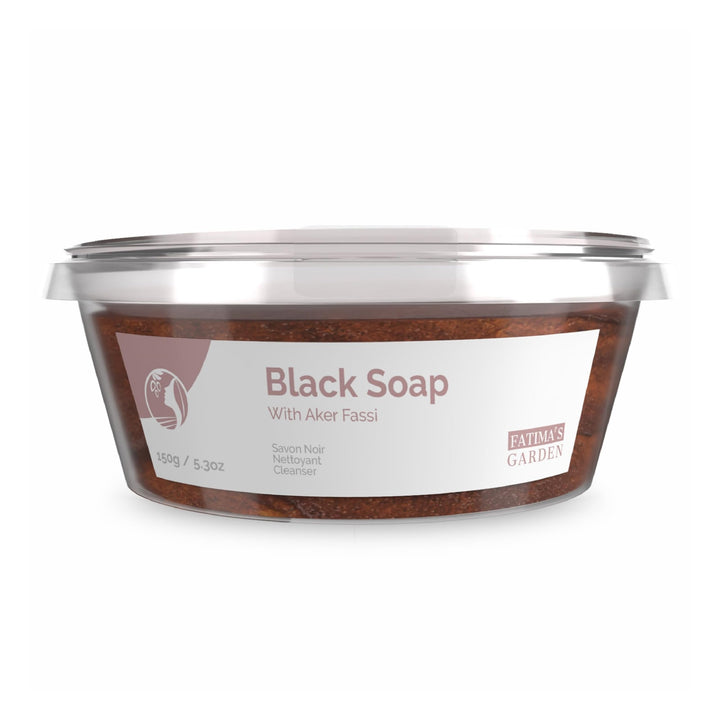 Fatima's Garden Aker Fassi Schwarze Seife - Feuchtigkeitsspendende Reinigung, 150g Aker Fassi 150 g
