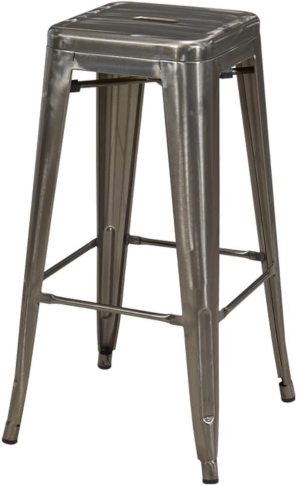 Duhome Barhocker Eisen Barstuhl, Sitzhöhe 76cm Tresenhocker, Stapelbar Metall Bistrohocker mit Fusss