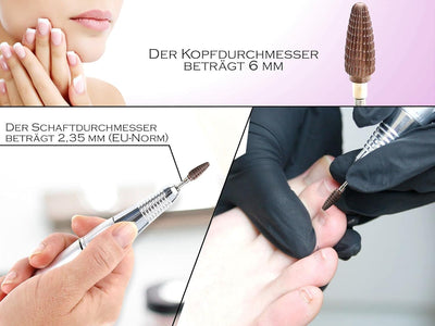 Profi Nagelfräser Bit HM-Fräser mit Querhiebzahnung Spezialbeschichtet zum Abtragen von Gelnägel und