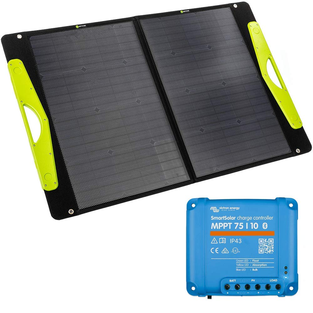 WATTSTUNDE SolarBuddy 100W Solarkoffer - Hardcover Solartasche WS100SB - faltbares Solarmodul direkt