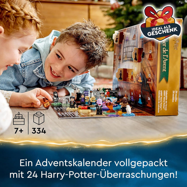 LEGO 76404 Harry Potter Adventskalender 2022 mit Brettspiel, 7 Minifiguren, Film-Szenen und Spielzeu